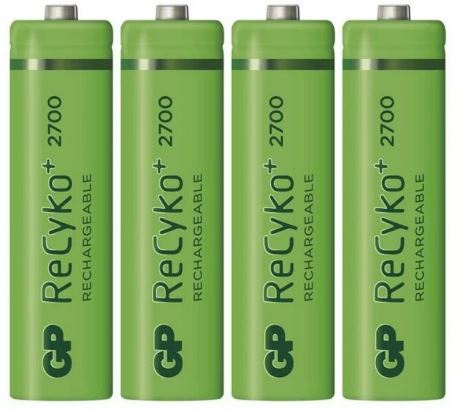 GP Nabíjacie batérie ReCyko 2700 AA (HR6) B21274, 4 ks, zelené 1032224270