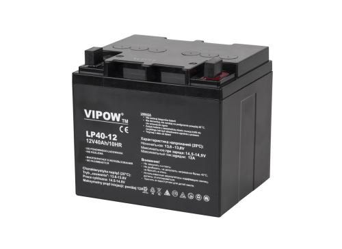 VIPOW Gélová batéria 12V 40Ah BAT0222 7 mOhm