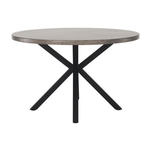 Kondela 290407 Jedálenský stôl betón, čierna priemer 120 cm MEDOR