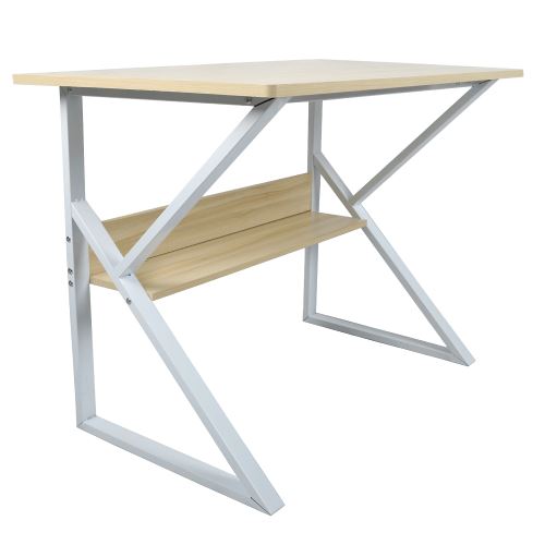 Kondela 277514 Písací stôl s policou dub prírodný, biela TARCAL 80