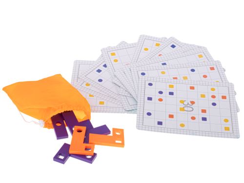 KIK Logická plastová hra Tetris s kartami KX5349