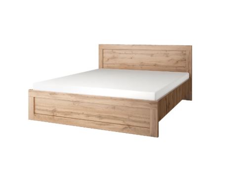 Kondela 354537 Manželská posteľ, 160x200, MORATIZ hnedá drevotrieska 206.9 x 167.3 x 89.5 cm