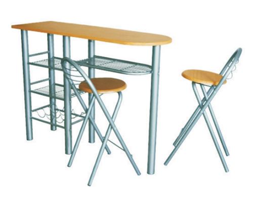 Kondela 1008420 Komplet barový stôl, 2 stoličky buk 120x40 cm BOXER