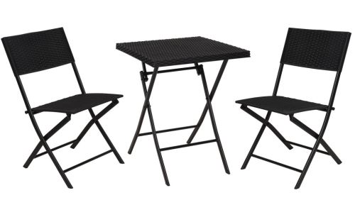 PROGARDEN KO-FD4000050 Záhradný nábytok skladacia sada 3 ks stôl + 2 stoličky
