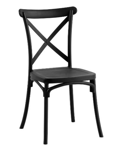 Kondela 373364 Stohovateľná stolička čierna SAVITA