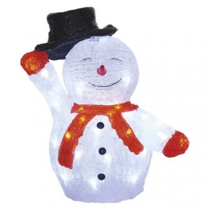 Emos LED vianočný snehuliak s klobúkom DCFC18, 36 cm, studená biela 1550002025