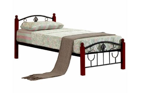 Kondela 103146 Kovová posteľ s roštom 90x200 MAGENTA čierna 92 x 211 x 86 cm