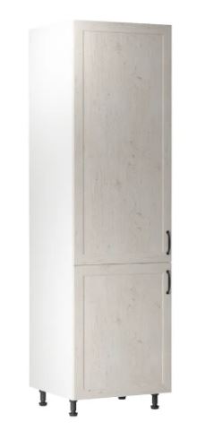 Kondela 159329 Vysoká skrinka, biela, ľavá, ROYAL D60R hnedá drevotrieska 58 x 6 x 212 cm
