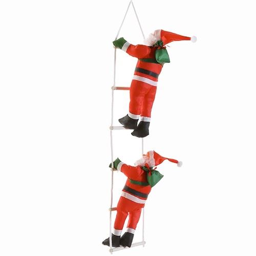 Ruhhy 22519 Vianočná dekorácia Santa na rebríku 17030