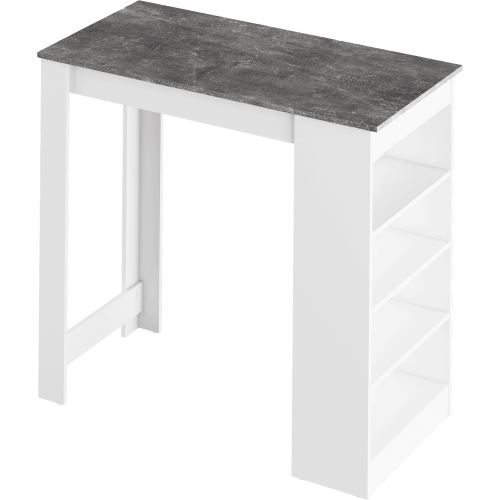 Kondela 256992 Barový stôl biela, betón 117x57 cm Austen