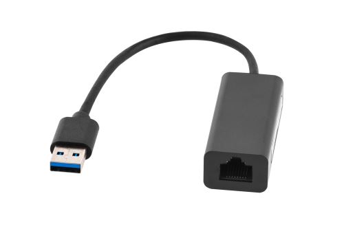 Cabletech Adaptér USB 3.0 RJ45 LAN gigabit 10/100/1000 Mb čierny KOM0987
