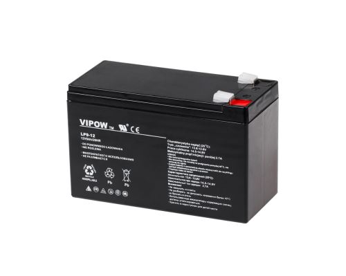 Gélová batéria VIPOW 12V 9Ah čierna BAT0228
