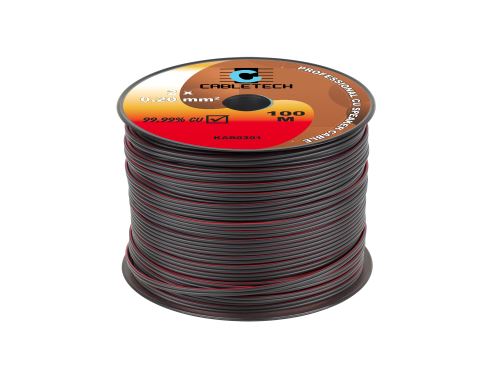 Cabletech Reproduktorový kábel 0,2 mm čierny (100 m rolka) KAB0301