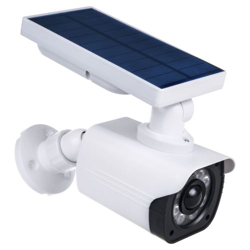 LTC SOL1800S Solárna atrapa kamery, LED osvetlenie, senzor pohybu, biela 74214