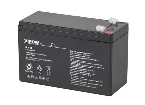 Gélová batéria VIPOW 12V 7,0 Ah BAT0211 21 mOhm