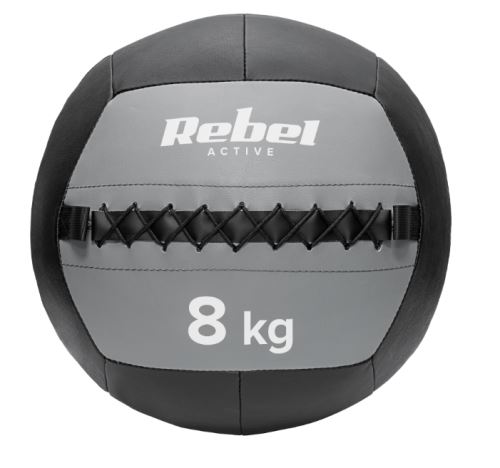 REBEL RBA-3107-8 ACTIVE Medicinbal na cvičenie 8 kg čierny