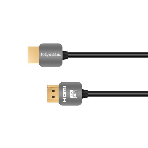 Kábel HDMI - zástrčka HDMI (AA) 3,0 m Kruger & Matz 4K sivý KM0330