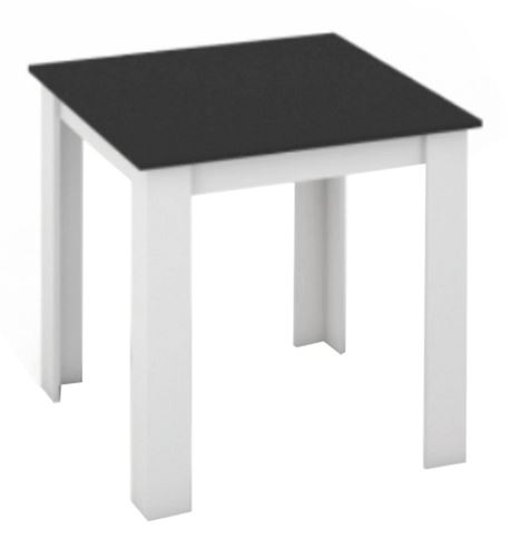 Kondela 149890 Jedálenský stôl biela, čierna 80 x 80 cm KRAZ