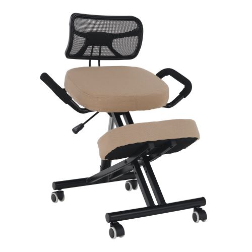 Kondela 301585 Ergonomická kľakačka béžová, čierna RUFUS