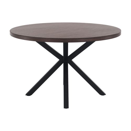 Kondela 290408 Jedálenský stôl tmavo hnedá, čierna priemer 120 cm MEDOR