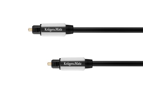 Optický kábel toslink-toslink 0,5 m Kruger & Matz čierny KM0318