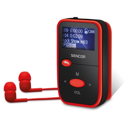 SENCOR SFP 4408 RD 8GB MP3 prehrávač 35053773 čierno-červený