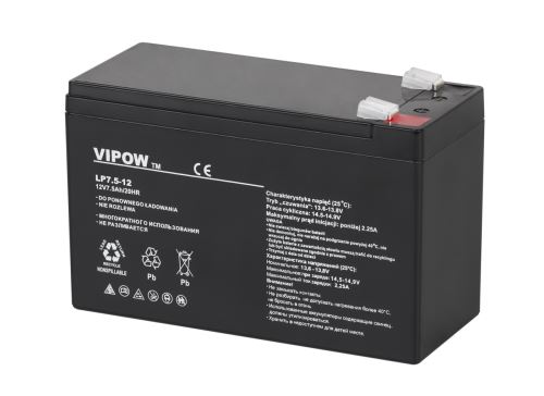 Batéria VIPOW 12V 7,5Ah BAT0214 19 mOhm