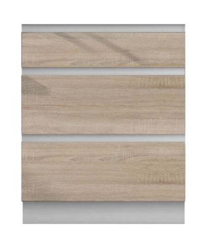 Kondela 109185 Dolná skrinka D 60 hnedá, biela LINE drevotrieska 54.5 x 6 x 82 cm