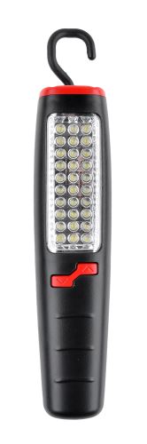 Vipow Inšpekčné LED svietidlo 30+7 so sieťovou a autonabíjačkou, čierna URZ0025