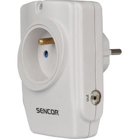 Sencor SSP 110 Prepäťová ochrana, 1 zásuvka 918J, biela 50001675