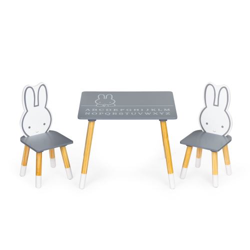 ECOTOYS WH141 Detský stôl s 2 stoličkami motív králiček
