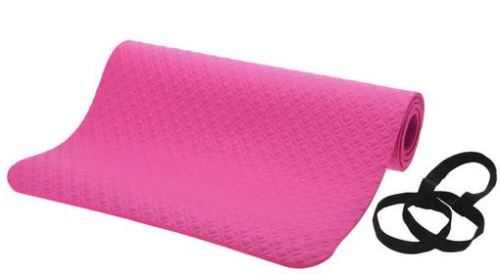 XQMAX fitness podložka na cvičenie a jogu ružová gumová KO-8EF000020ruzo