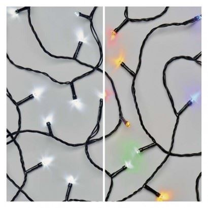 EMOS Lighting LED vianočná reťaz 2v1 D4AJ01, 10 m, vonkajšia aj vnútorná, studená biela/multicolor 1550043002