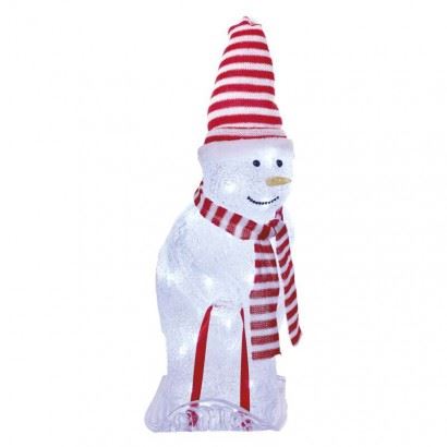 EMOS LED vianočné snehuliak s čiapkou a šálom, 46 cm, vonkajšie i vnútorné DCFC19 1550002026