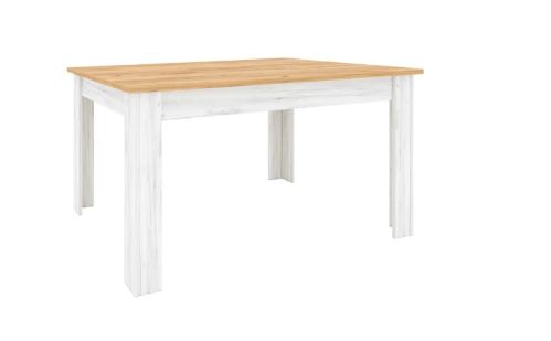 Kondela 264025 Jedálenský stôl rozkladacia biela, hnedá SUDBURY drevotrieska 86 x 135 x 82 cm
