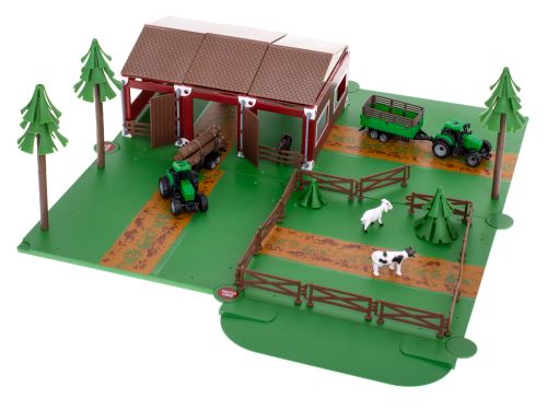 KIK KX6027 Farmárska ohrádka so zvieratami a traktorom