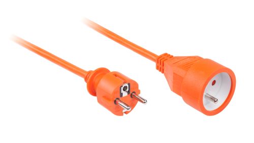 Rebel Predlžovací kábel 1 zásuvka, 10m (3x1,5), oranžový URZ3086