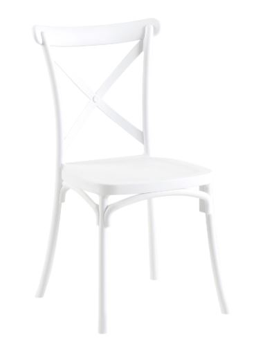 Kondela 373363 Stohovateľná stolička biela SAVITA