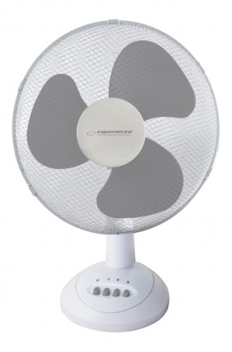ESPERANZA Stolný ventilátor 12" CHINOOK, biely EHF003WE