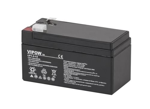 Gélová batéria VIPOW 12V 1,3Ah BAT0213 0,5 kg