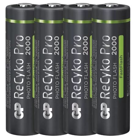 GP Nabíjacie batérie ReCyko Pro Photo Flash AA (HR6) B2420, 4 ks, čierne 1033224201
