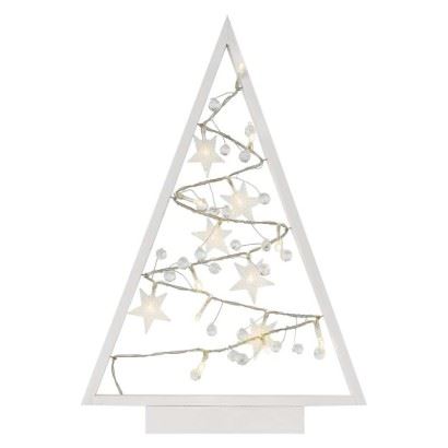 Emos DCWW27 LED dekorácia – svietiaci stromček s ozdobami, 40 cm, 2x AA, vnútorná, teplá biela 1550000107