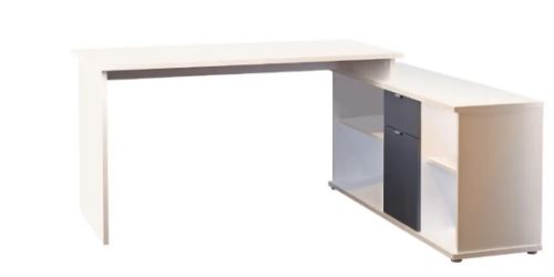 Kondela 243925 Písací stôl biela, šedá DALTON 2 NEW VE 02 drevotrieska 138 x 167.5 x 75 cm