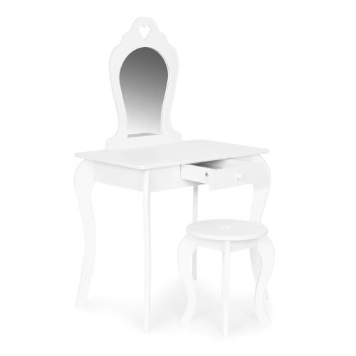 ECOTOYS FH-KF200011-W WHITE Veľký detský toaletný stolík so zrkadlom biela farba
