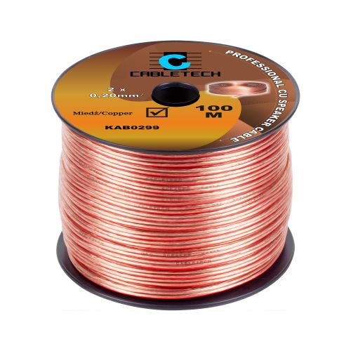 Cabletech Kábel reproduktora 0,2 mm, ružová KAB0299