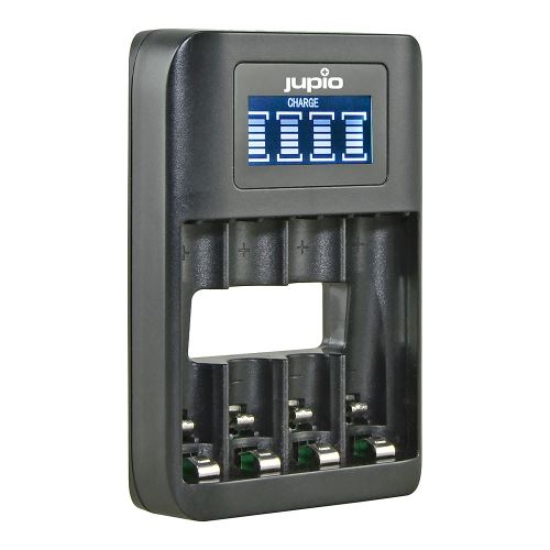 Nabíjačka Jupio USB 4-slots Battery Fast Charger LCD pre 1 až 4ks AA/ AAA batérií 54980629