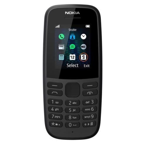 Čierny telefón Nokia 105 TEL-NOK105