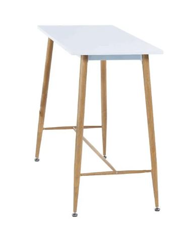 Kondela 297902 Barový stôl biela, buk 110x50 cm DORTON