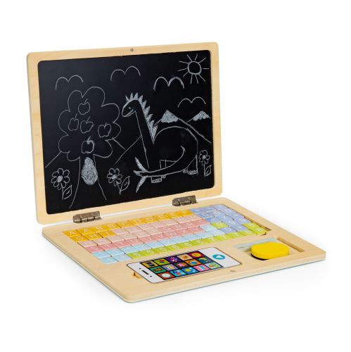 ECOTOYS G068 - PINK Vzdelávacia magnetická tabuľa laptop ružová farba