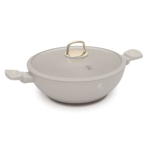 BERLINGERHAUS BH-8065 WOK panvica s pokrievkou s titánovým povrchom 30 cm Sahara Collection